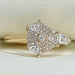 Step Cut Arrow And Round Lab Diamond Anniversary Ring