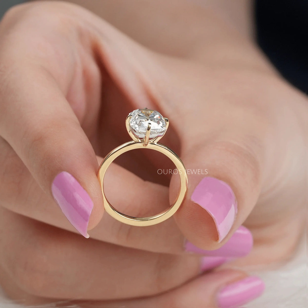 Old Mine Cushion Cut Solitaire Engagement Ring Rings