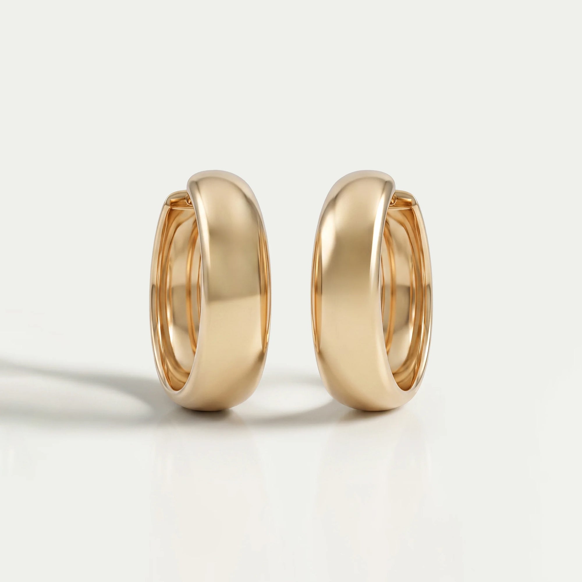 Yellow Gold Huggie Hoop Earrings Earring