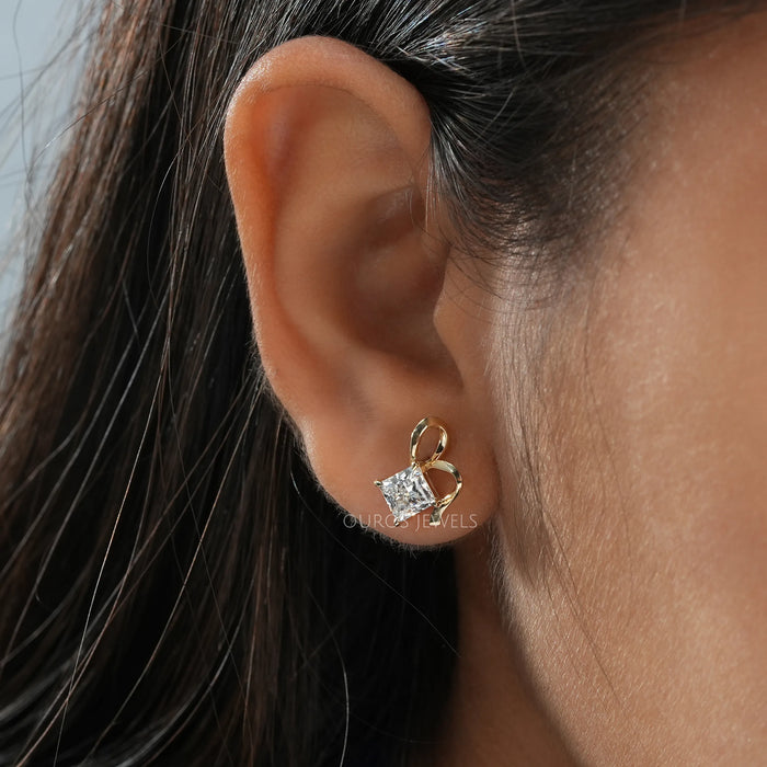 Princess Cut Lab Diamond Stud Earrings