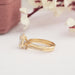 [Yellow Gold Bridal Wedding Ring Set]-[Ouros Jewels]