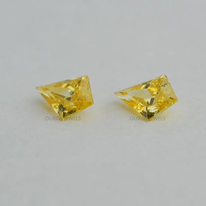 Yellow Kite Cut Lab Grown Diamond Matching Pair Loose