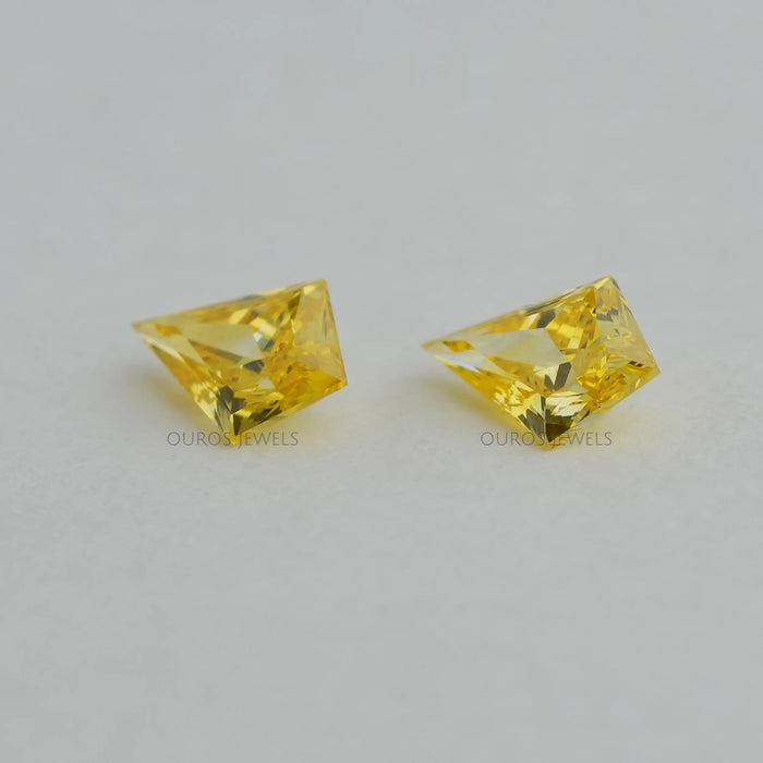 Yellow Kite Cut Lab Grown Diamond Matching Pair Loose