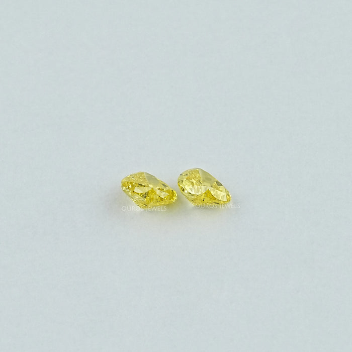 Yellow Heart Lab Grown Diamond Matching Pair Loose