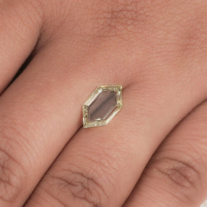 Fancy Yellow Portrait Hexagon Cut Lab Grown Diamond