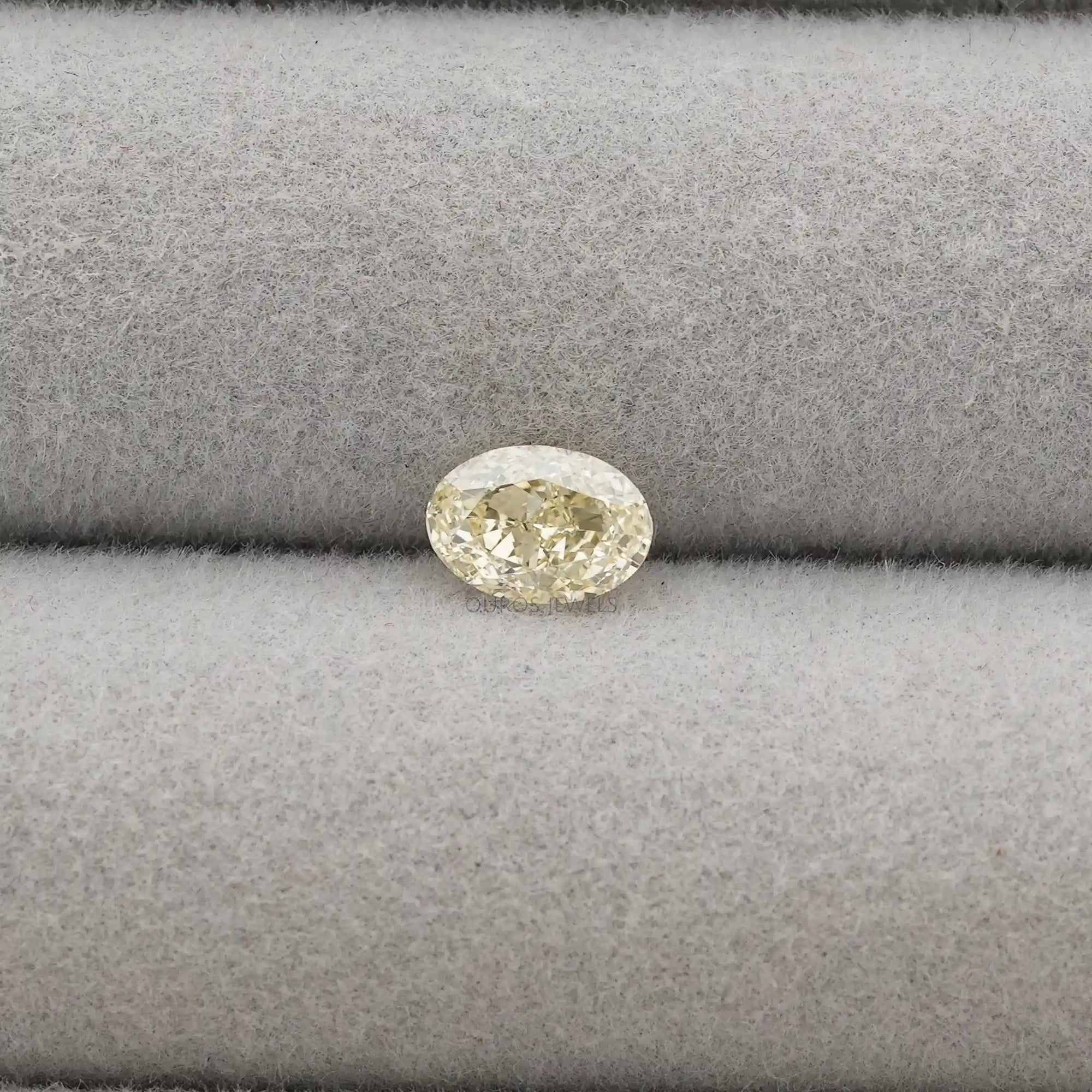 Fancy Yellow Oval Cut Lab Grown Diamond