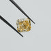 [Front View Of Brilliant Cut Yellow Cushion Cut Lab Diamond]-[Ouros Jewels]