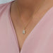 Tapered Baguette And Round Cluster Diamond Necklace Necklaces