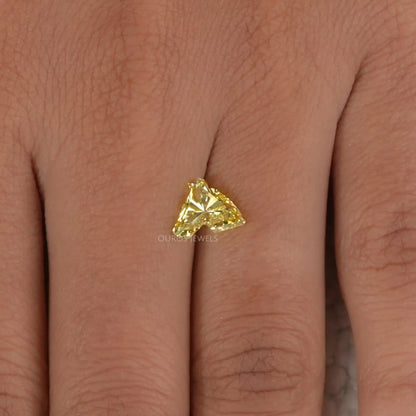 1.55 Carat Yellow Horse Cut Lab Grown Diamond