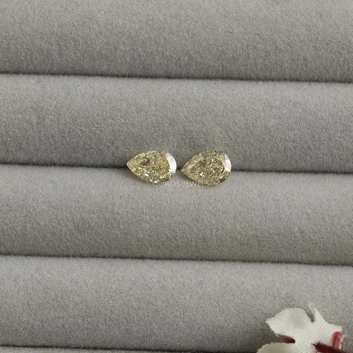 [Yellow Pear Cut Diamonds]-[Ouros Jewels]