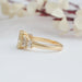 [18k Yellow Gold Band Five Stone Diamond Ring]-[Ouros Jewels]