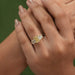 [Beautiful Yellow Colored Radiant Diamond Five Stone Ring For Women]-[Ouros Jewels]
