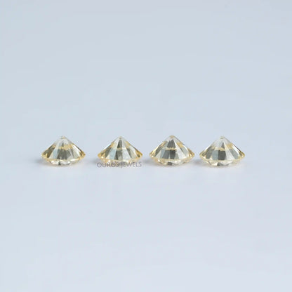 Yellow Round Cut Lab Grown Diamond Loose