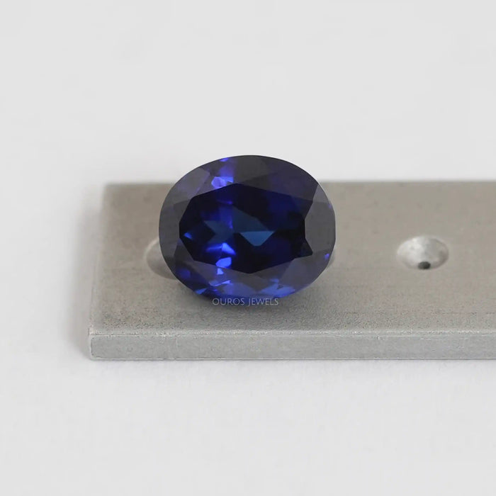 Blue Sapphire Oval Cut Lab Grown Gemstone