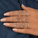 [A Women wearing Lab Diamond Zodiac Sign Ring]-[Ouros Jewels]
