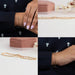 [Four Pictures of Chain Set Asscher Diamond Bracelet]-[Ouros Jewels]