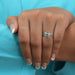 In finger front look of butterfly shaped dainty engagement ring