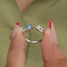 Side View Of Open Cuff Lab Diamond Dainty Wedding Ring