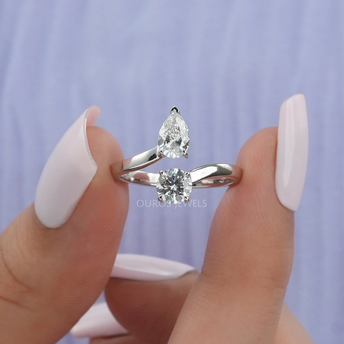 Pear And Round Bypass Setting Ring