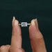 [A Women wearing Solitaire Criss Cut Diamond Ring]-[Ouros jewels]