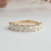 [front view of cushion cut diamond band][Ouros Jewels]