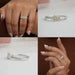 [Collage of Cushion Cut Three Stone Engagement Ring]-[Ouros Jewels]