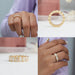 [Collage of Emerald Cut Bezel Set Eternity Wedding Band]-[Ouros Jewels]