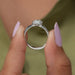 14k white gold lab diamond engagement ring made with emerald cut lab diamond