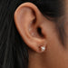 [ french cut lab grown diamond earring ][Ouros Jewels]