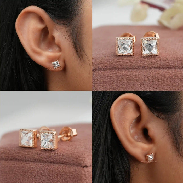[layout of lab diamond earring ][Ouro Jewels]