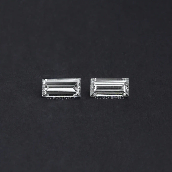 [hd view of lab diamond in baugette shape]-[Ouros Jewels]