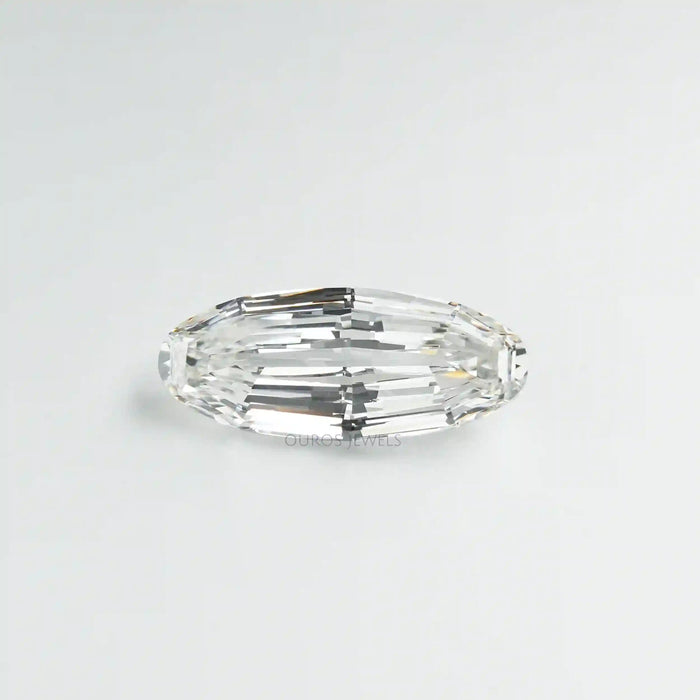 [Long Oval Diamond Front View]-[Ouros Jewels]
