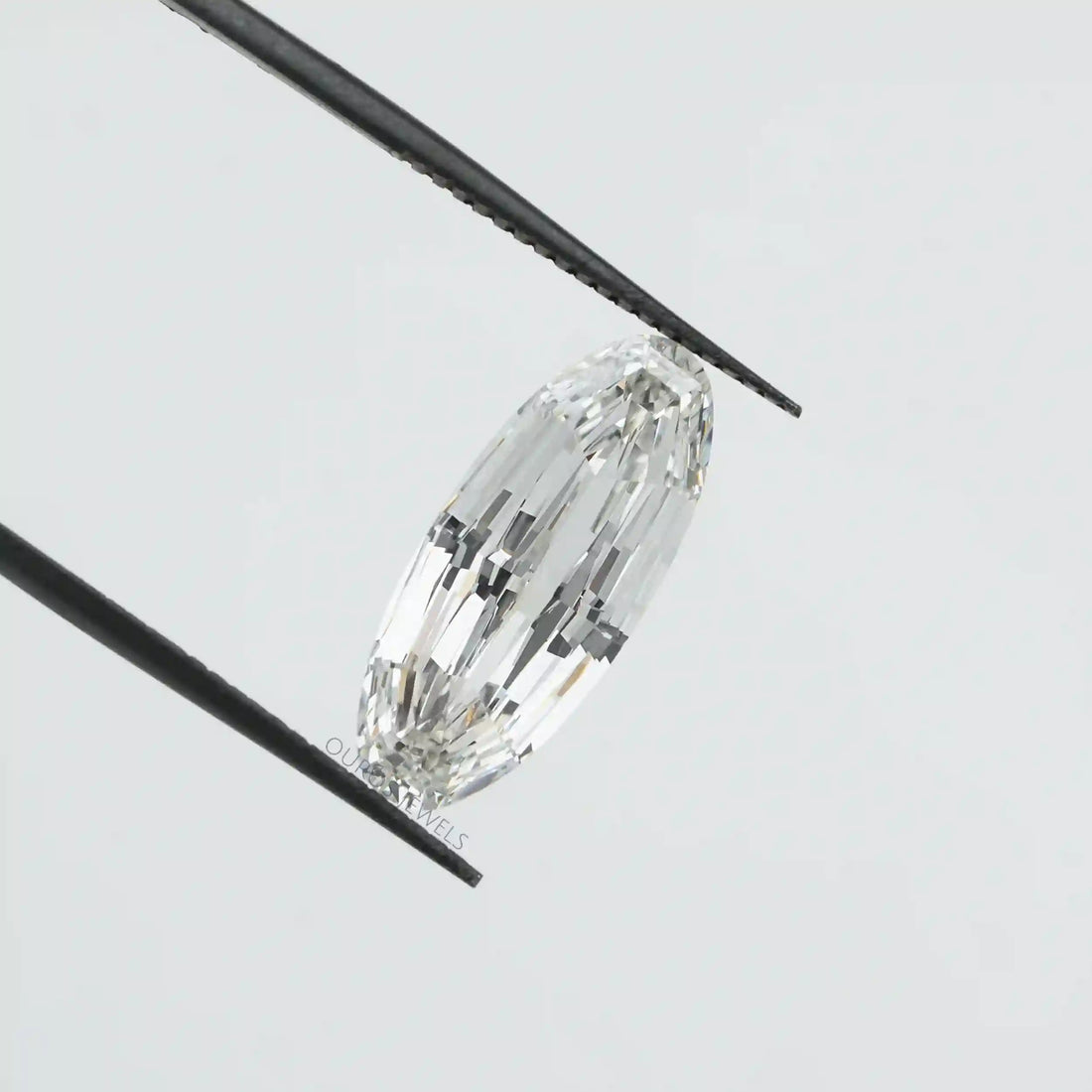 Step Cut Long Oval Lab Grown Diamond Loose