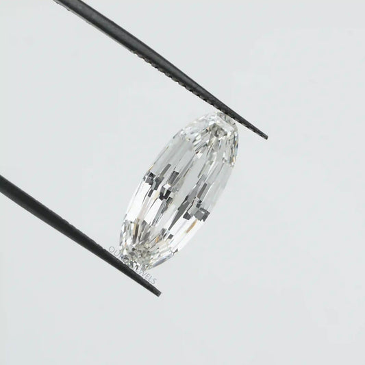 Step Cut Long Oval Lab Grown Diamond Loose