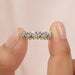 [ A Women holding Rainbow Colored Ring]-[Ouros Jewels]