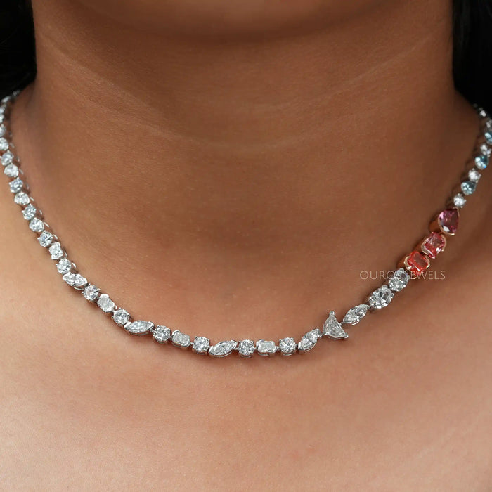 Buy Multi Shape Diamond Necklaces On Line – Alev Jewelry