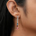[ a Women's ear with multi stone accents]-[Ouros Jewels]