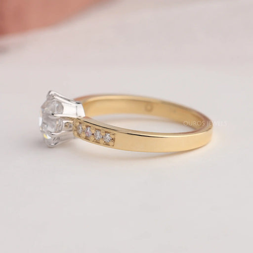 Old European Round Cut Accent Diamond Ring