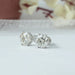 [Side View of Old European Round Cut Stud Earrings]-[Ouros Jewels]
