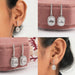 [Collage of Old Mine Cushion Cut Earrings]-[Ouros Jewels]