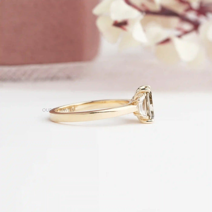 [Radiant Cut Diamond Yellow Gold Engagement Ring]-[Ouros Jewels]