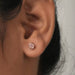 [A Women wearing Round Barbie collection Studs]-[Ouros Jewels]