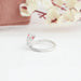 [Side View of Butterfly and Pear Cut Anniversary Ring]-[Ouros Jewels]