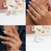 [Collage of Butterfly and Pear Cut Open Cuff Ring]-[Ouros Jewels]