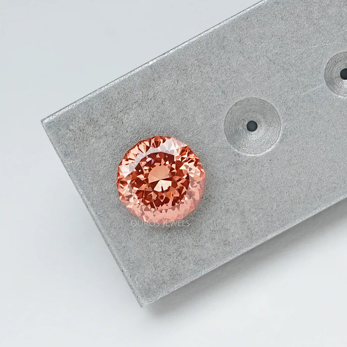 [Beautiful Pink Portuguese Cut Lab Grown Diamond]-[Ouros Jewels]