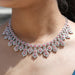 [On Neck Brilliant Shine Of Pink Round Diamond  Necklace]-[Ouros Jewels]
