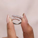 [A Women showing Round Diamond Bypass Wedding Ring]-[Ouros Jewels]