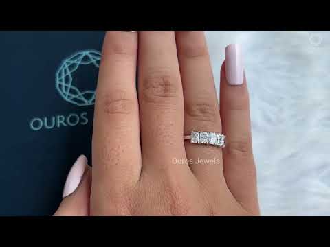 [Youtube Video of Radiant Cut Five Stone Ring]-[Ouros Jewels]