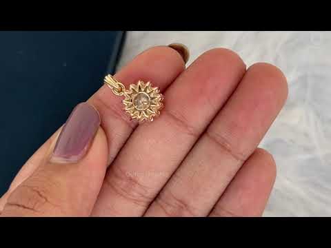 [Youtube Video of Round Diamond Halo Necklace]-[Ouros Jewels]
