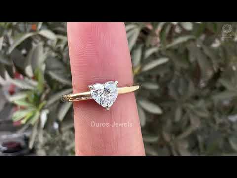 [YouTube Video Of Heart Shape Solitaire Engagement Ring]-[Ouros Jewels]